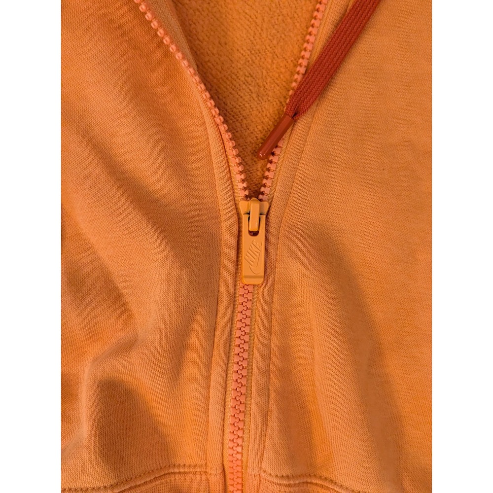 Nike Air Cropped Full Zip Hoodie Womens XS Orange Sweatshirt Y2K Athleisure - Picture 10 of 10